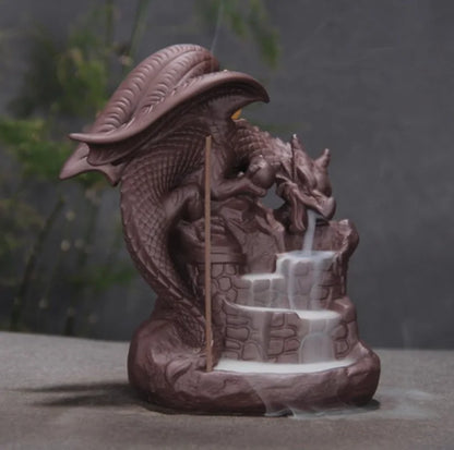 Dragon Incense Holder Burner and 45 Pieces Bag Cones