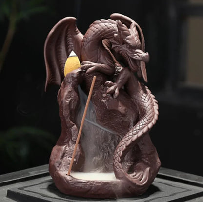 Dragon Incense Holder Burner and 45 Pieces Bag Cones