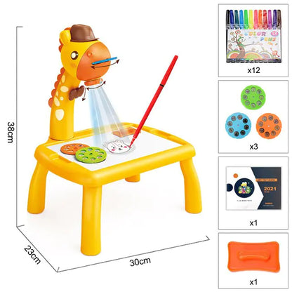 Children Led Projector Painting Art Drawing Table